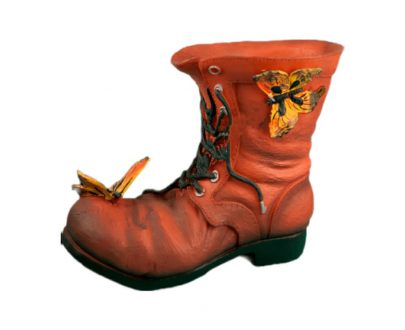 Кашпо Ботинок с бабочками