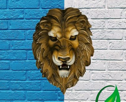Навесная фигура Голова льва 50х34 см