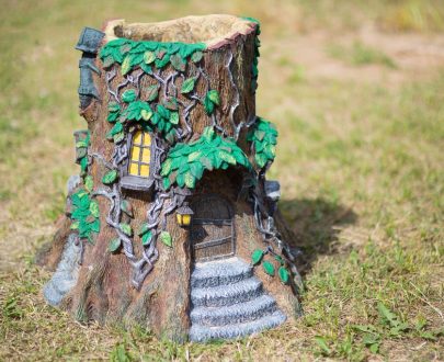 Садовое кашпо Дом-пень 70х62х67 см