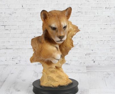 Скульптура две головы львицы 35х22 см