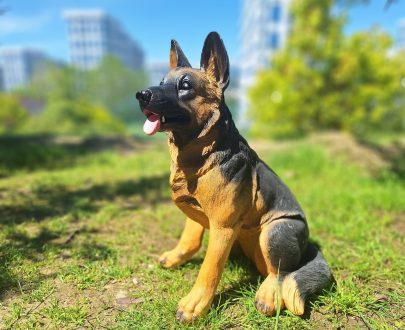 Садовая фигура Овчарка сидит маленькая 52х35 см