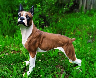 Садовая фигура Собака боксёр 55х49 см