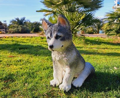 Садовая фигура Хаски малая 37х30х20 см