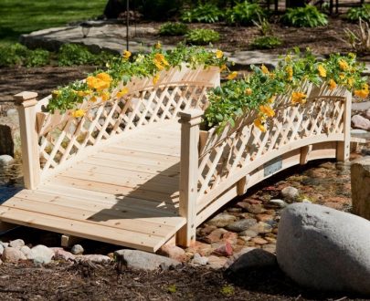 Садовый мостик из дерева 70х60х130 см