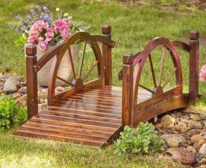 Садовый мостик из дерева 70х50х110 см