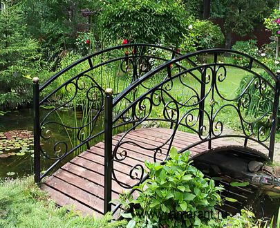 Садовый мостик кованый 90х80х150 см