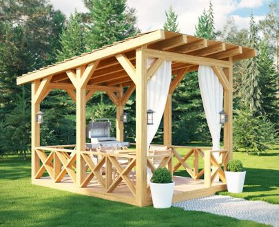 Садовая беседка из дерева 2х3 м