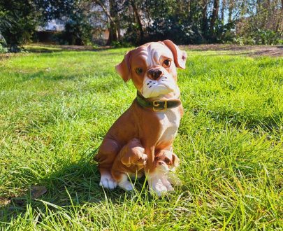 Садовая фигура Собака Боксёр со щенками 35х30х20 см