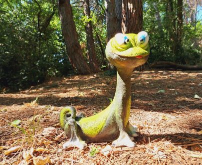 Садовая фигура "Ящерка Кузятница" 35х30х20 см