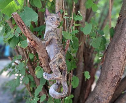 Садовая фигура Кот висящий 62х25х20 см