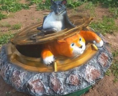 Крышка на люк кот с мышью 90х 90 х 50 см