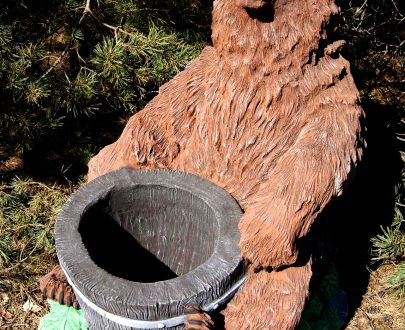 Скульптура Медведь с колодой 110х95х90 см