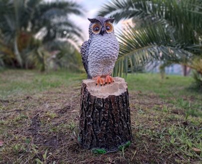 Садовая фигура Сова на пне 58х27 см