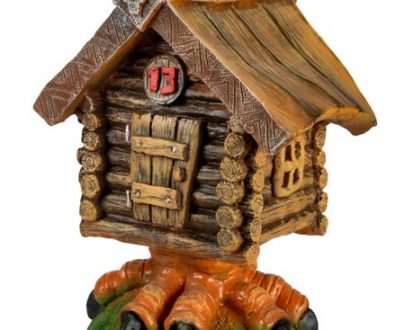 садовая фигура Избушка на «курьей ножке малая» 30х23 см