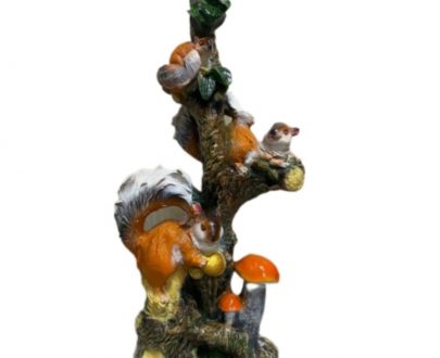 Садовая фигура Дерево с белками и грибами 105х50 см