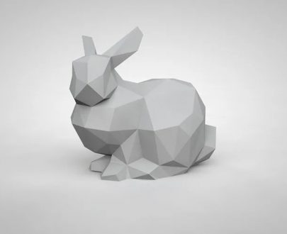 Полигональная скульптура Заяц 60х50х60 см