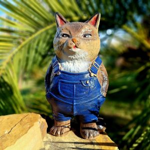 Садовая фигура Кот в комбинезоне 35х13х17 см