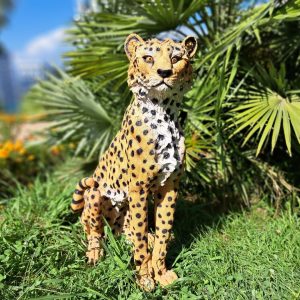 Садовая фигура Леопард сидячий большой, 65х52 см.