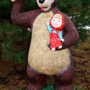 Скульптура Медведь и девочка  177х100х82 см