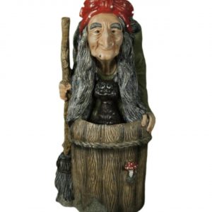 Садовая фигура Баба Яга с метлой и котом 90х63х45 см