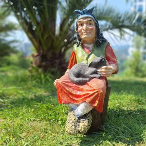 Садовая фигура Баба Яга из сказки 100х65 см.