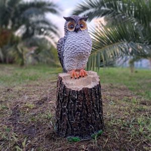 Садовая фигура Сова на пне 58х27 см