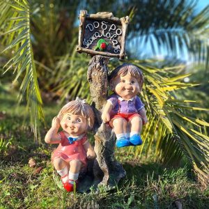 Садовая фигура  Дети Добро пожаловать  68х40х30 см