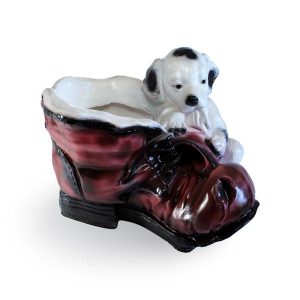 Кашпо Башмак со щенком 22х25 см