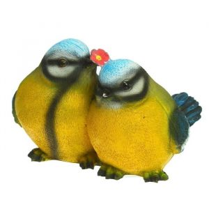 Садовая фигура Две синички с цветком 23х21 см