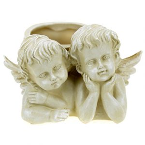 Античное Кашпо Два ангела задумчивые 23х20 см