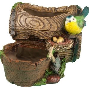 Кашпо Бочка с синицей