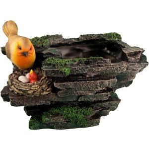 Кашпо Птичка на камнях