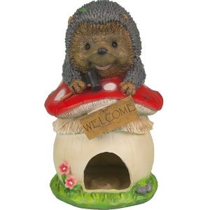 Садовая фигура Ежик на грибе, 29х19 см.