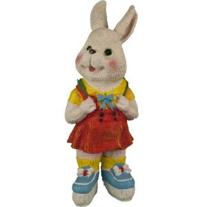 Садовая фигура Заяц в платье 45х19 см