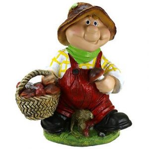Садовая фигура Садовод с корзиной 56х55 см.