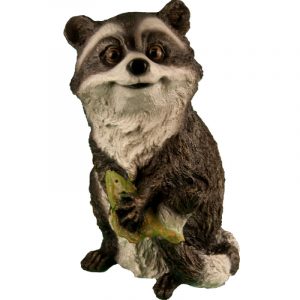Садовая фигура Енот с рыбкой, 37 см.