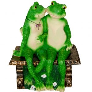 Садовая фигура Лягушки на лавочке, 48х36 см.