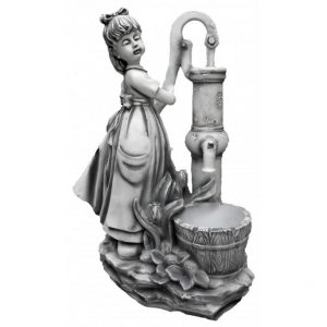 Фонтан для сада и интерьера Девочка у колонки, 77х50 см.