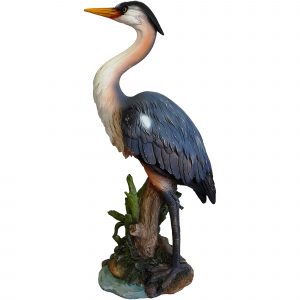 Садовая фигура Цапля на коряге, 60 см.