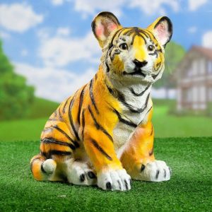 Садовая фигура Тигр рыжий, 35х24 см.