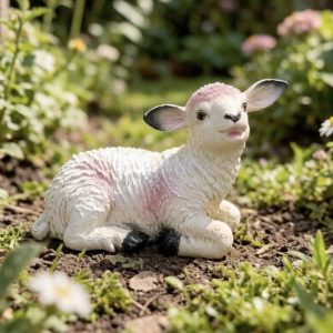 Садовая фигура Овечка лежачая средняя, 24х60 см.