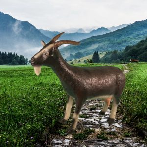 Садовая фигура Коза, 72х91 см.