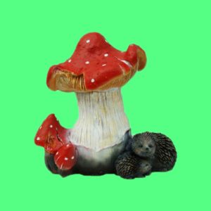 Садовая фигура Ежики под грибом, 43 см.