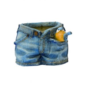 Кашпо Шорты с птичкой 18х19 см