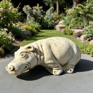 Шамотная фигура Бегемот 40х17х19 см