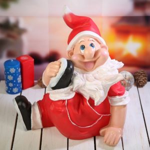 Фигура на новый год Санта - Клаус сидячий, 46х39 см.