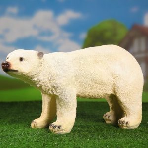 Садовая фигура Медведь белый на ногах, 46 см.