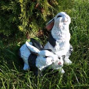 Садовая фигура Зайцы семья, 23х24 см.