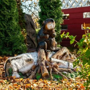 Декоративная крышка на люк Бобер на запруде мал., 75х50х70 см.