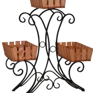 Кованая подставка для цветов Кантри арт. 21124, 25х73х69 см.